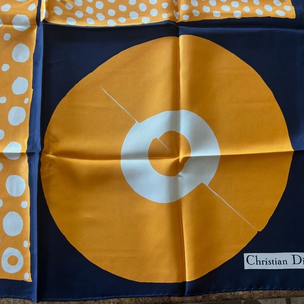Two New Vintage Christian Dior Silk Scarves with Packaging Hand Rolled Edges - Picture 12 of 16